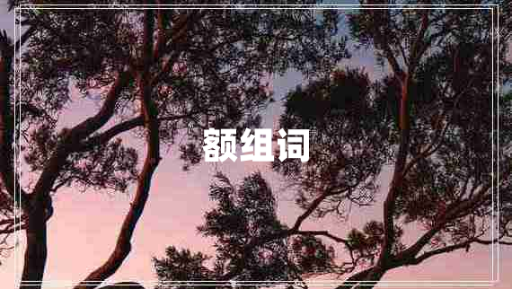 額組詞