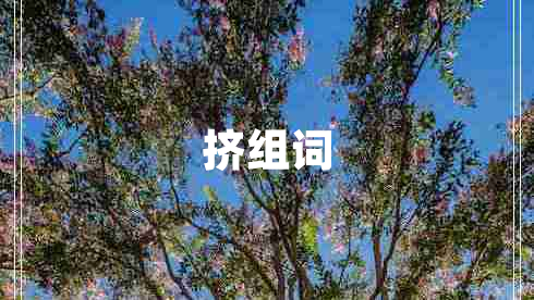 擠組詞