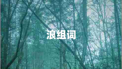 浪組詞