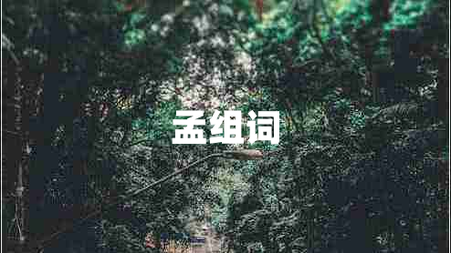 孟組詞