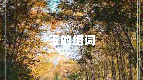 玉的組詞