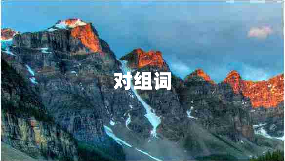 對(duì)組詞