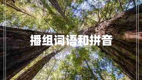 播組詞語(yǔ)和拼音