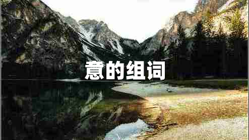 意的組詞