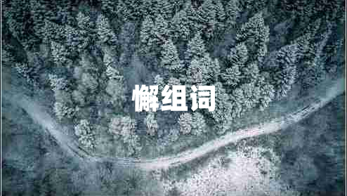 懈組詞