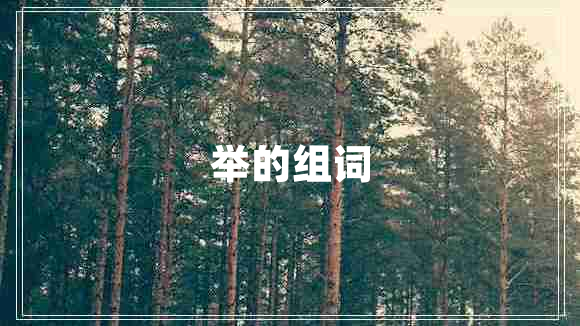 舉的組詞