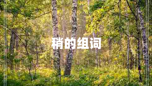 稍的組詞