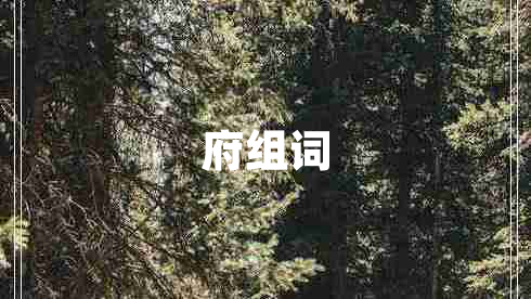 府組詞