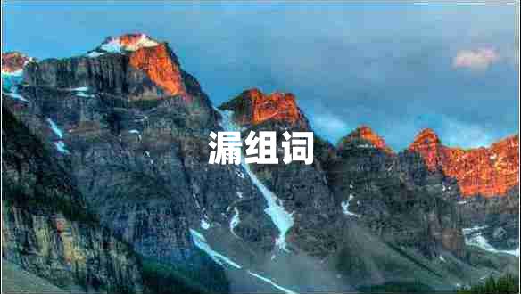 漏組詞