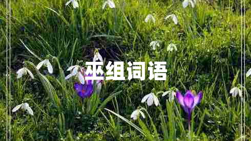 巫組詞語(yǔ)