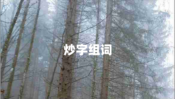 炒字組詞