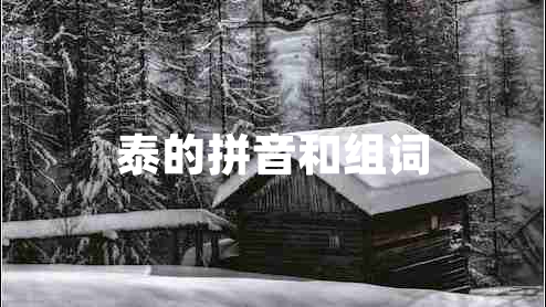 泰的拼音和組詞