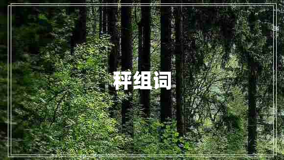 秤組詞