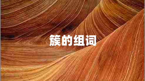 簇的組詞