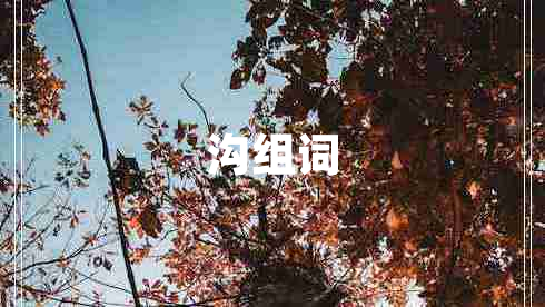 溝組詞
