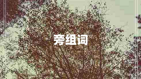 旁組詞