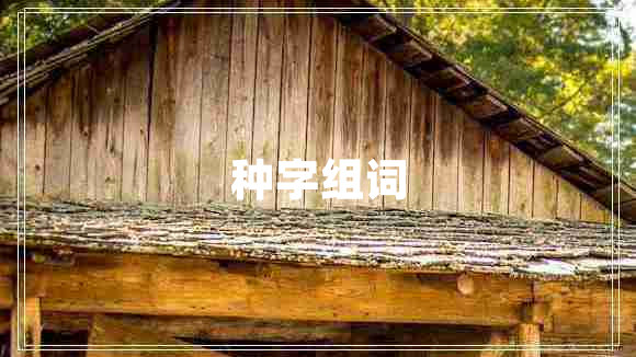 種字組詞