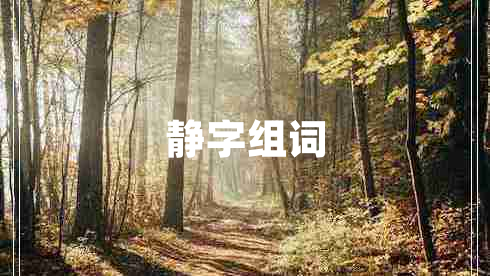 靜字組詞