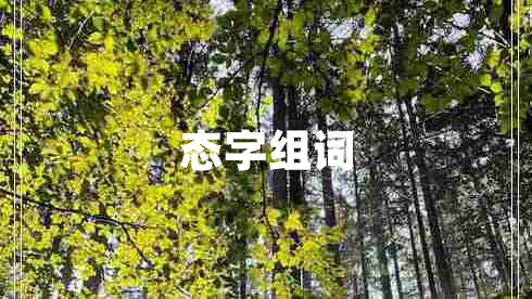 態(tài)字組詞