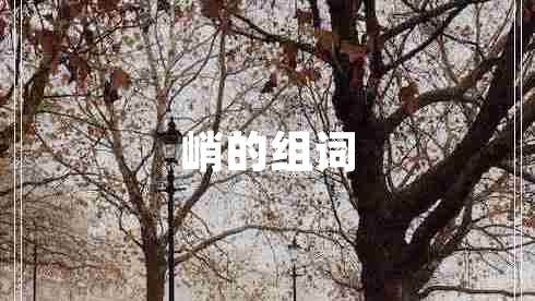 峭的組詞