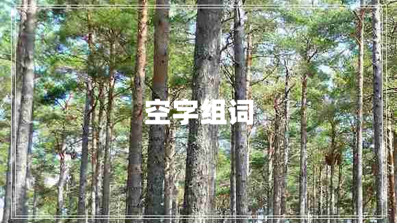 空字組詞