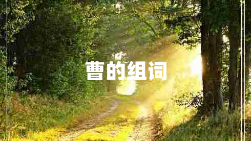 曹的組詞