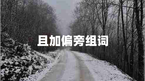 且加偏旁組詞
