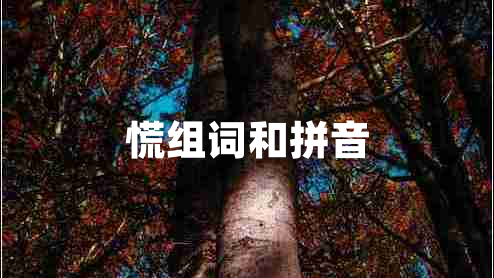 慌組詞和拼音