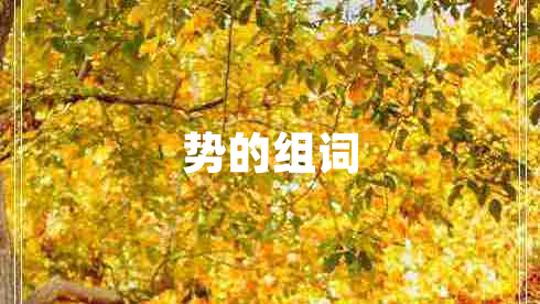 勢的組詞