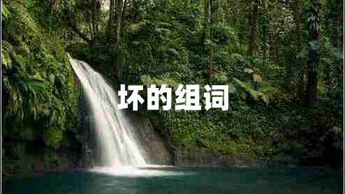 壞的組詞