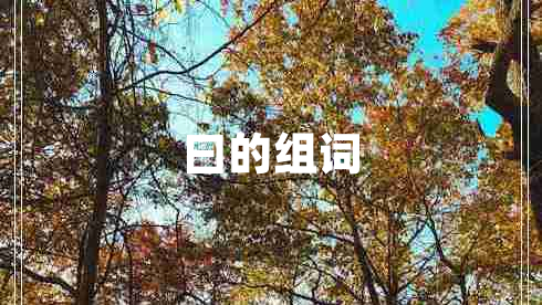曰的組詞