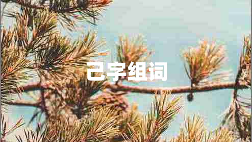 己字組詞