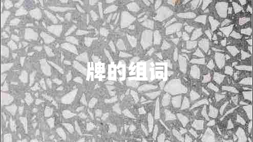 牌的組詞