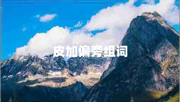 皮加偏旁組詞