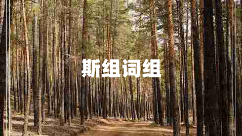 斯組詞組