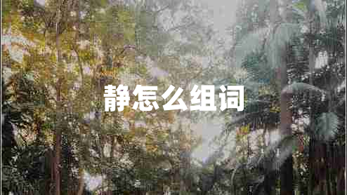 靜怎么組詞