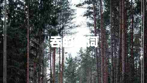 吞的組詞