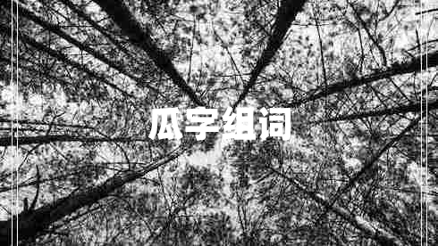瓜字組詞