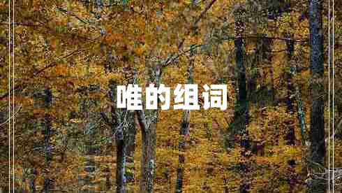 唯的組詞