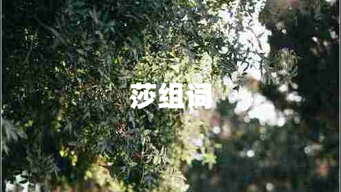 莎組詞