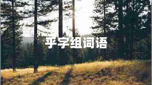 乎字組詞語(yǔ)