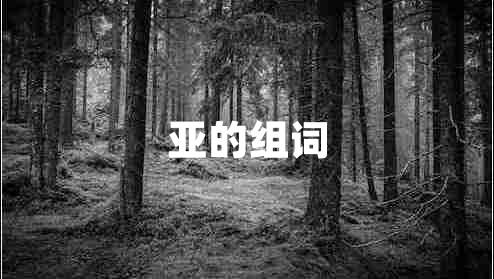 亞的組詞