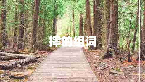 摔的組詞