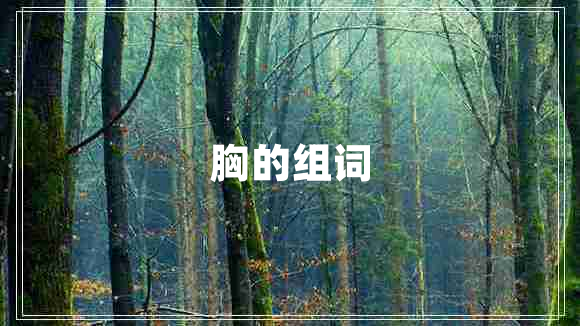 胸的組詞