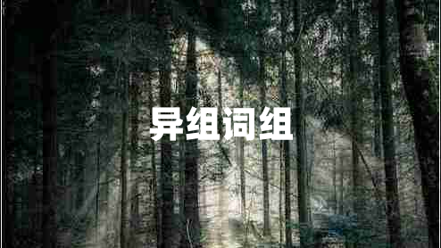 異組詞組