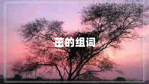 茁的組詞