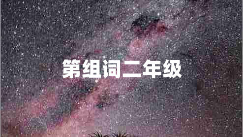 第組詞二年級