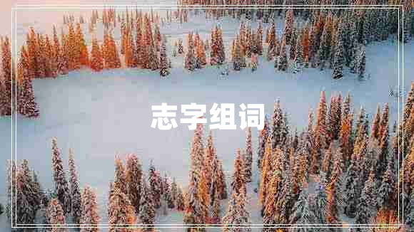 志字組詞