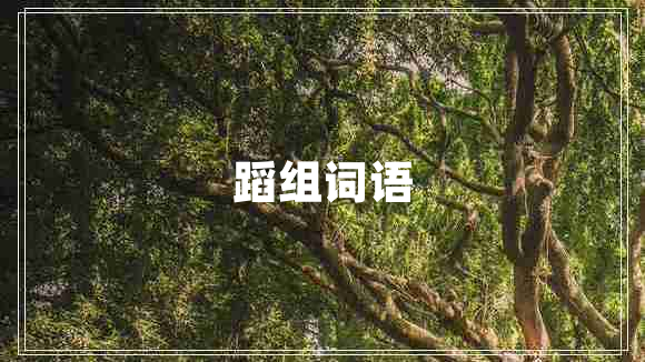 蹈組詞語(yǔ)