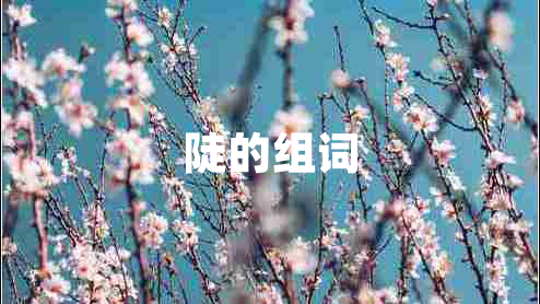 陡的組詞